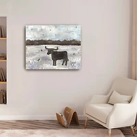 Longhorn Field Canvas Giclee