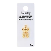 14K Gold Plated Teddy Bear Charm by Bead Landing™