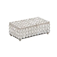 Silver Crystal Glam Jewelry Box