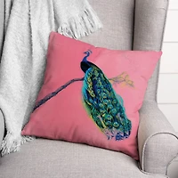 Regal Peacock 18" x 18" Throw Pillow