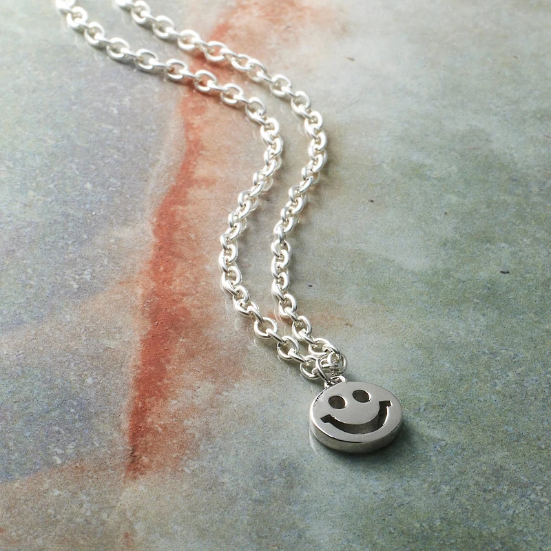 Sterling Silver Smile Icon Charm by Bead Landing™