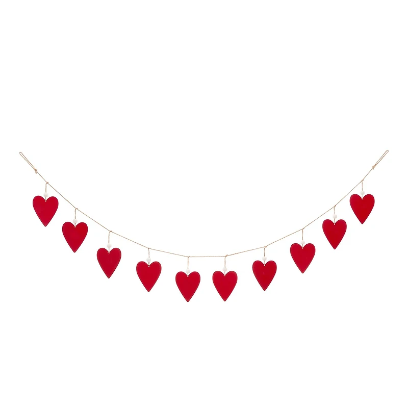 Glitzhome® 6ft. Valentine's Day Heart Garland