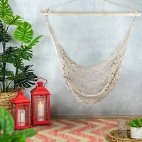 35.5" x 44" Netting Hammock Chair with Wooden Bar