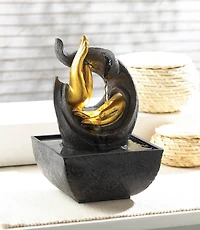 8" Golden Hands LED Tabletop Fountain