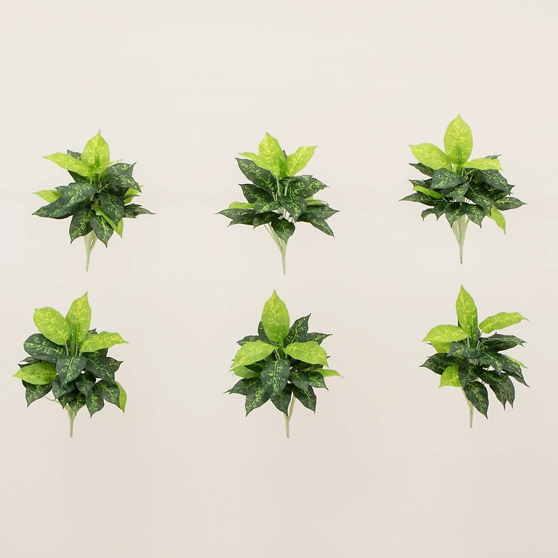 19" Artificial Dieffenbachia Plants, 6ct.