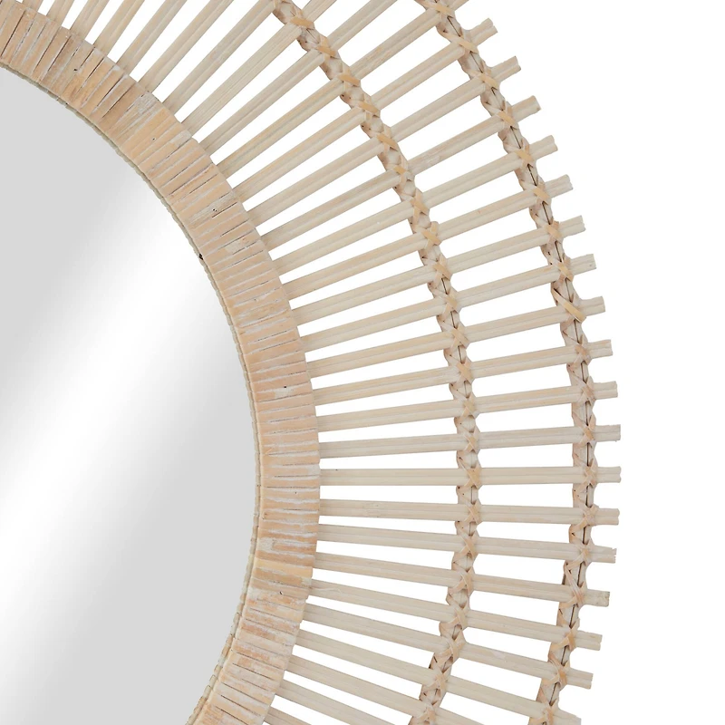 Cream Bohemian Wall Mirror, 36" x 1" x 36"