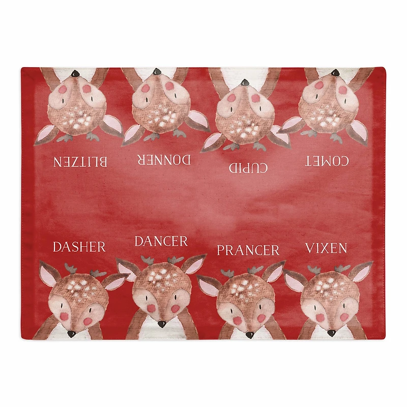 Reindeer Pals Cotton Twill Placemat