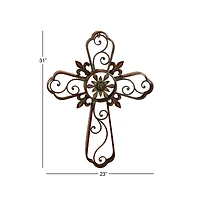 Brown Metal Traditional Wall Decor, 31" x 23"