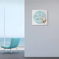 Stupell Industries Beach is my Happy Place Shell Starfish Wall Art