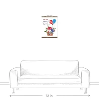 Faith Family Freedom Teak Hanging Canvas