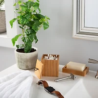 Bath Bliss Small Square Oslo Bamboo Storage Jar