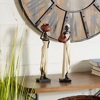 16" Eclectic Women with Water Jugs Sculpture Set