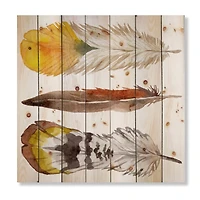 Designart - Ethnic Yellow Feather From Wing