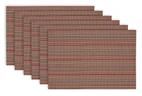 DII® Tango Red Pvc Micro Stripe Placemat (Set of 6)