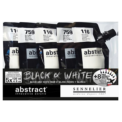 Sennelier Abstract® 5-Piece Black & White Acrylic Set