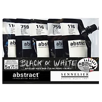 Sennelier Abstract® 5-Piece Black & White Acrylic Set