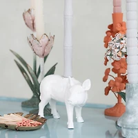 Hello Honey® 7.25" Wide Country Charm Pig Taper Candle Holder