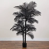 6ft. Artificial Halloween Black Golden Cane Tree