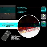 Hastings Home 50" White Electric Fireplace