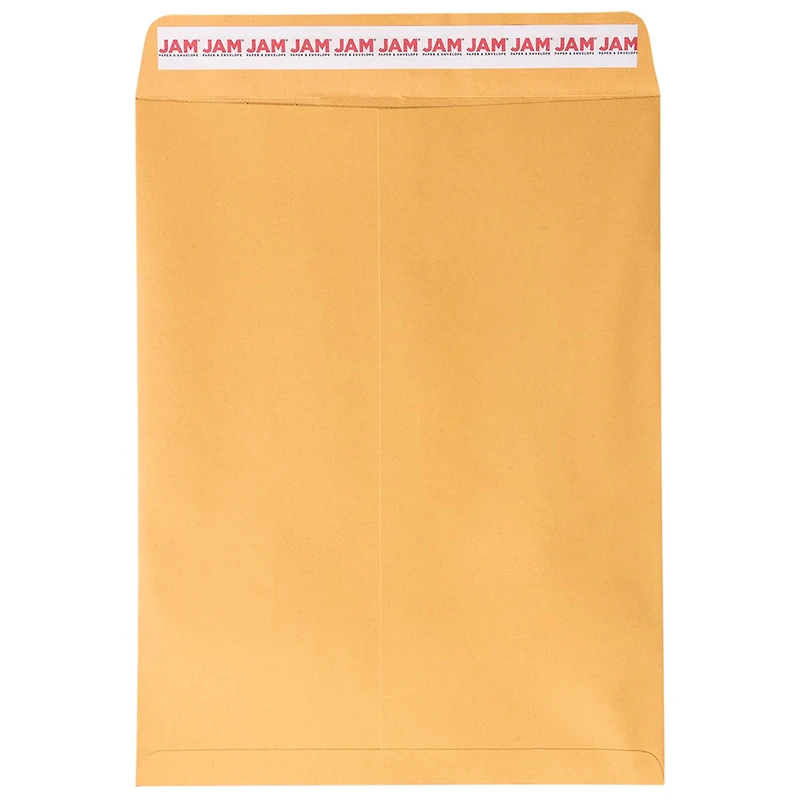JAM Paper 10" x 13" Brown Kraft Manila Open End Catalog Premium Envelopes
