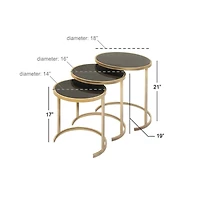 Contemporary Metal Accent Table Set