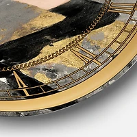 Designart 'Gold Fashion Dance Glam Wall Clock