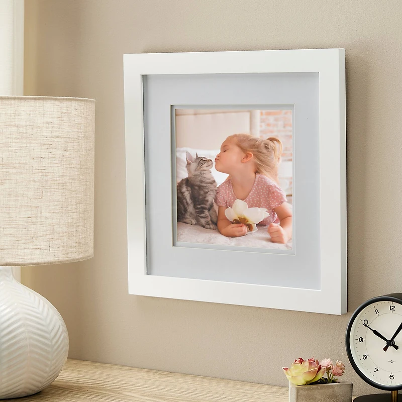 8 Pack: White Square Gallery Wall Frame with Double Mat by Studio Décor®