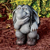 Design Toscano Pondering Sylvester, the Cynical Gnome Troll Statue