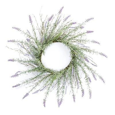 28" Lavender Floral Twig Wreath