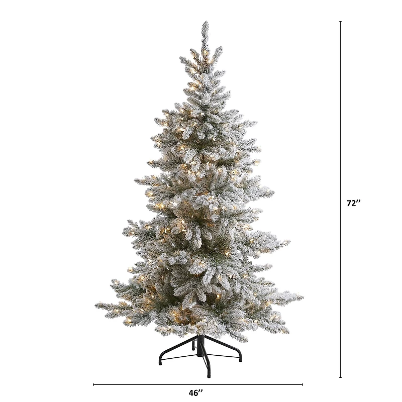 6ft. Pre-Lit West Virginia Spruce Artificial Christmas Tree, Clear LED Lights