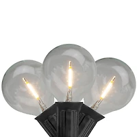 20ct. Warm White LED G50 Globe Black Wire Patio Lights