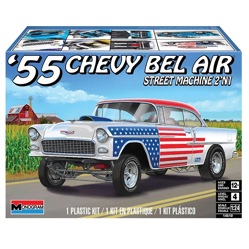 '55 Chevy Bel Air Street Machine 2-in-1 Model Car Kit
