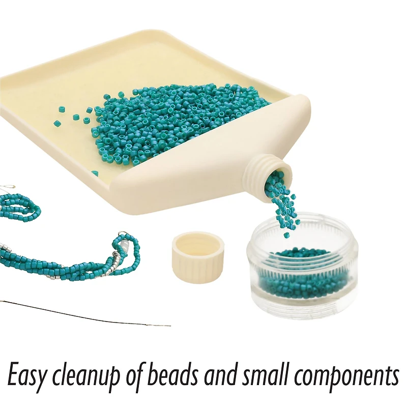The Beadsmith® BASIC elements™ Small Funnel Tray with Mat