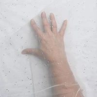 Feldman White with Pearls Mesh