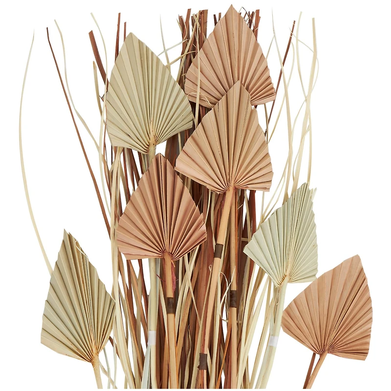 Brown Dried Fan Palm Leaf & Grass Bundle