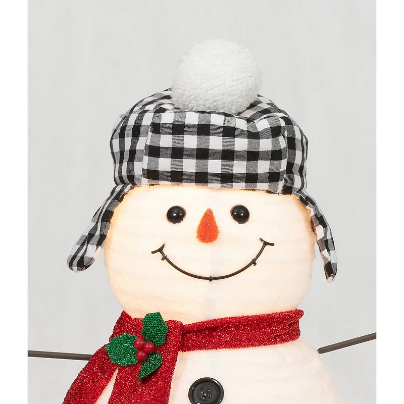 2.5ft. Pop-Up Plush Snowman Sculpture