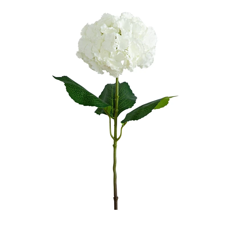 30" White Hydrangea Flower Stems, 3ct.