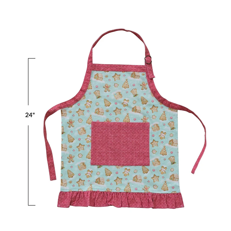 Hello Honey® 24" Gingerbread Man Kids Apron with Chef's Hat & Oven Mitt