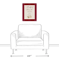 Thankful Blessed Mess Leaves Canvas Wall Art