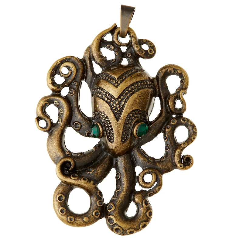 Found Objects™ Antique Brass Octopus Pendant by Bead Landing™