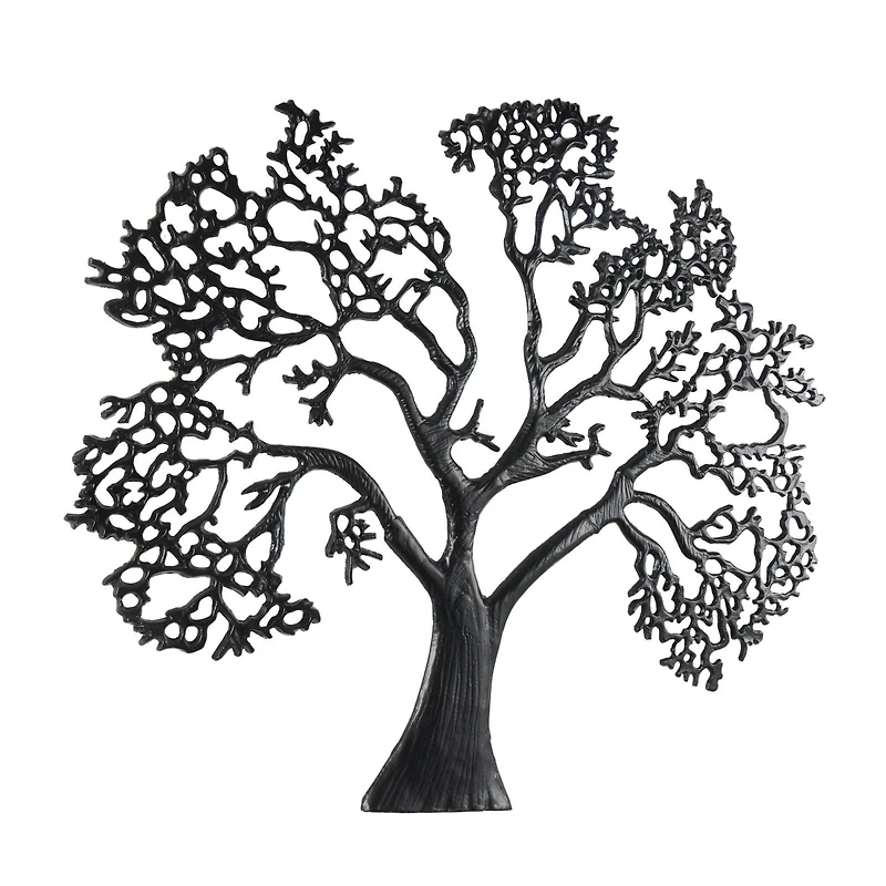 Black Aluminum Metal Tree Large Textured Wall Decor