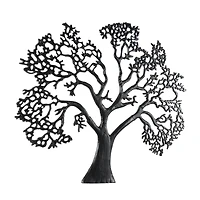 Black Aluminum Metal Tree Large Textured Wall Decor