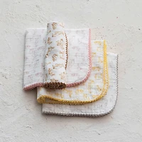 Hello Honey® Cotton Burp Cloth with Rabbit Print Set