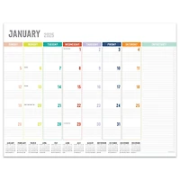 TF Publishing Large 2025 Rainbow Blocks Monthly Blotter Desk Pad Calendar