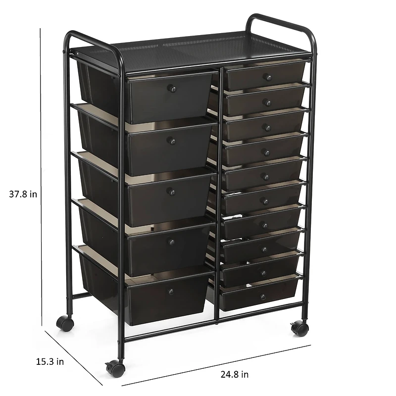 15-Drawer Rolling Cart by Simply Tidy