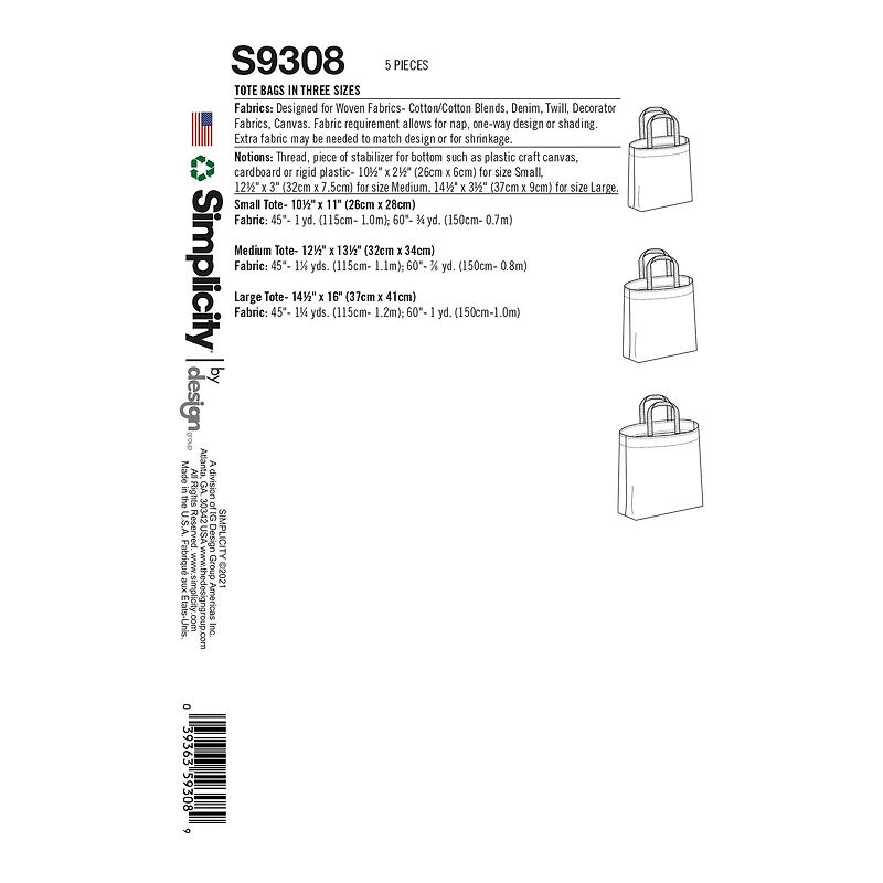 Simplicity® Pattern CS9308