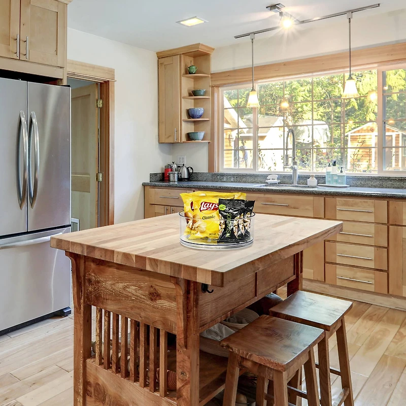 Sorbus 9" Clear Turntable Bins, 2ct.