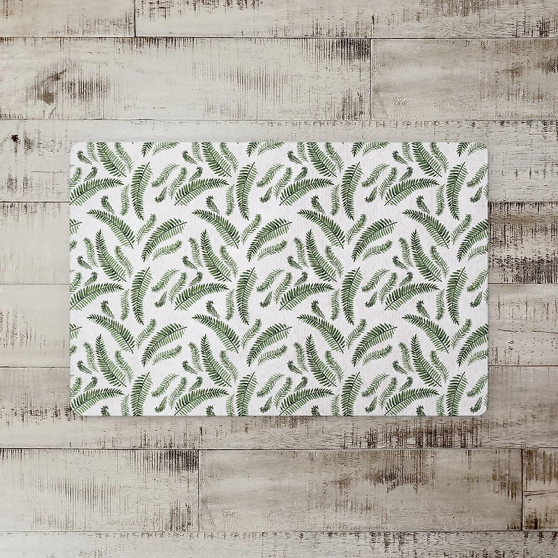 Green Fern Pattern 27" x 18" Floor Mat