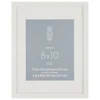 Aspect White Narrow Frame With Mat by Studio Décor