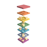 TickiT® Rainbow Wooden Shape Stacker Play Set